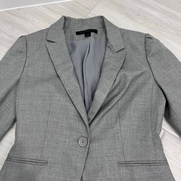 Express Design Studio Women’s 6 Gray Sparkle Professional One Button Blazer - Picture 2 of 5